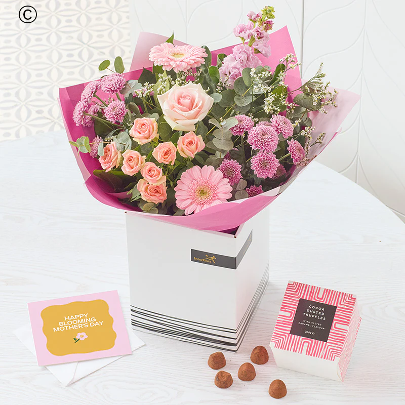 Pastel Mother's Day Bouquet With Chocolates and Card Free upgrade to larger Bouquet - Image 2