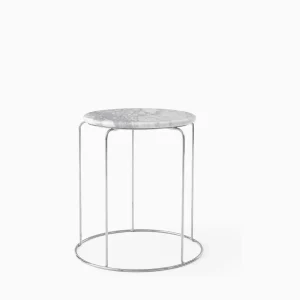 &Tradition Wire Stool with Marble Top